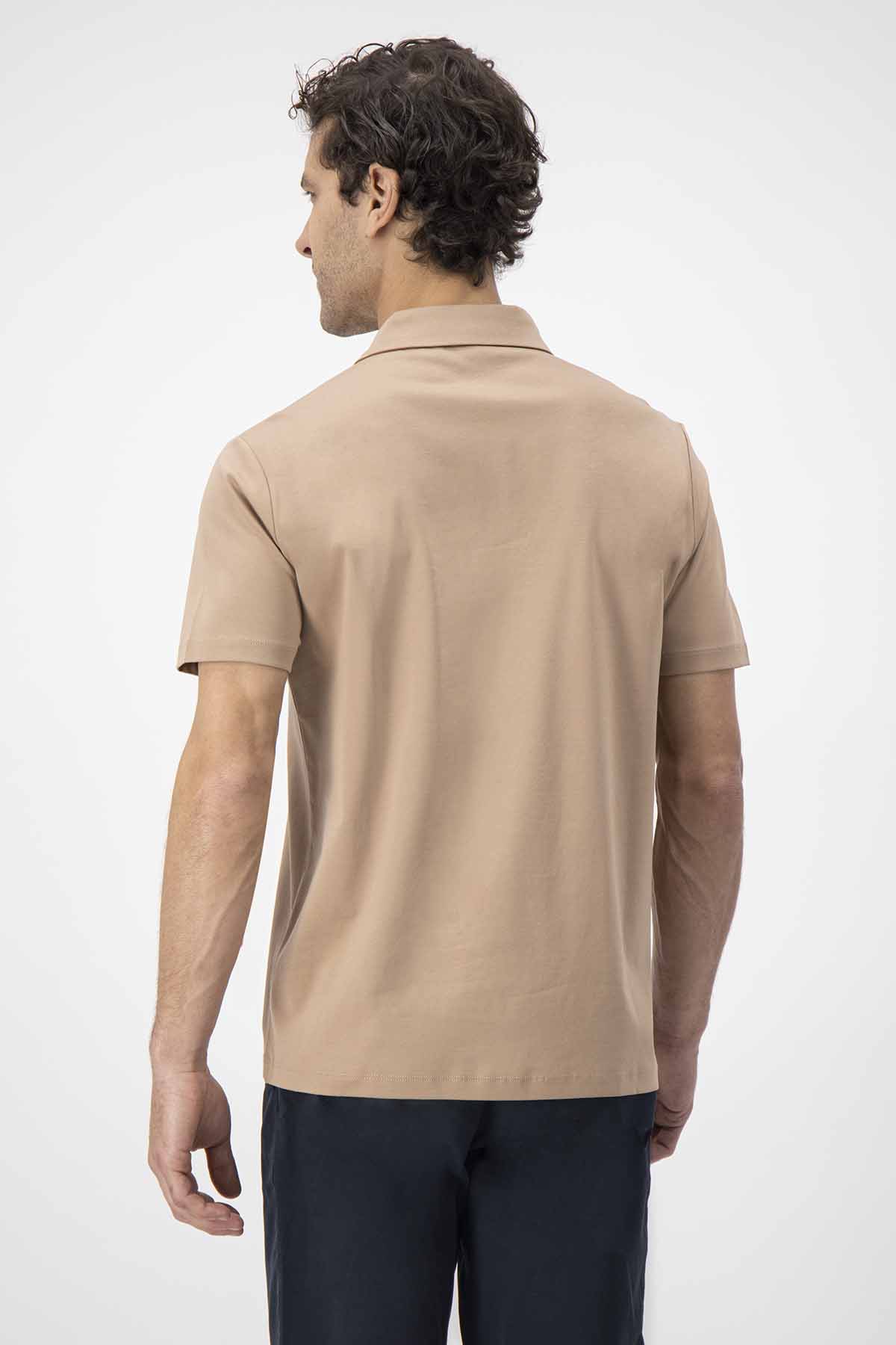 Polo Mercerized Cotton Calderoni Café Contemporary Fit