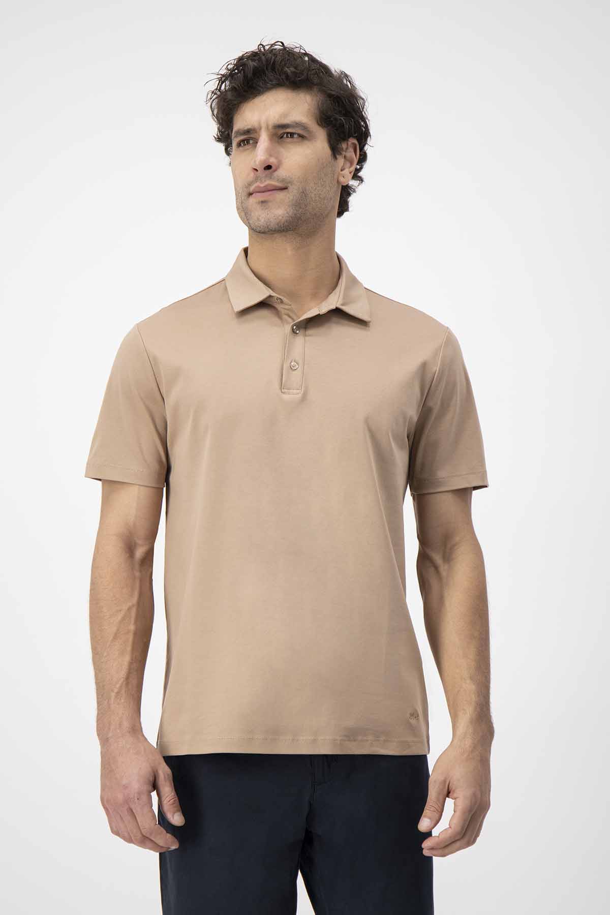 Polo Mercerized Cotton Calderoni Café Contemporary Fit