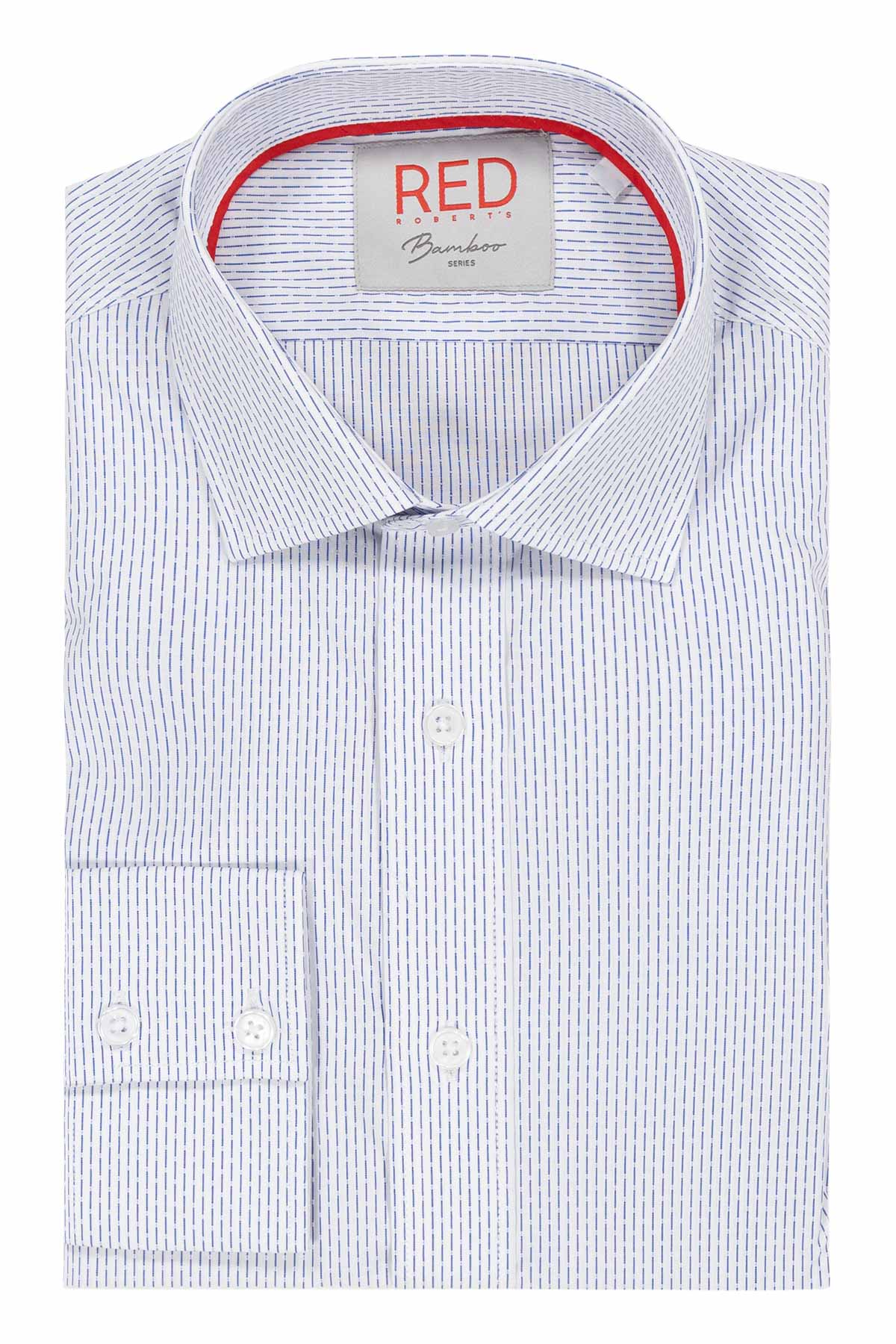 Camisa Vestir BAMBOO Roberts Red Blanco Slim Fit