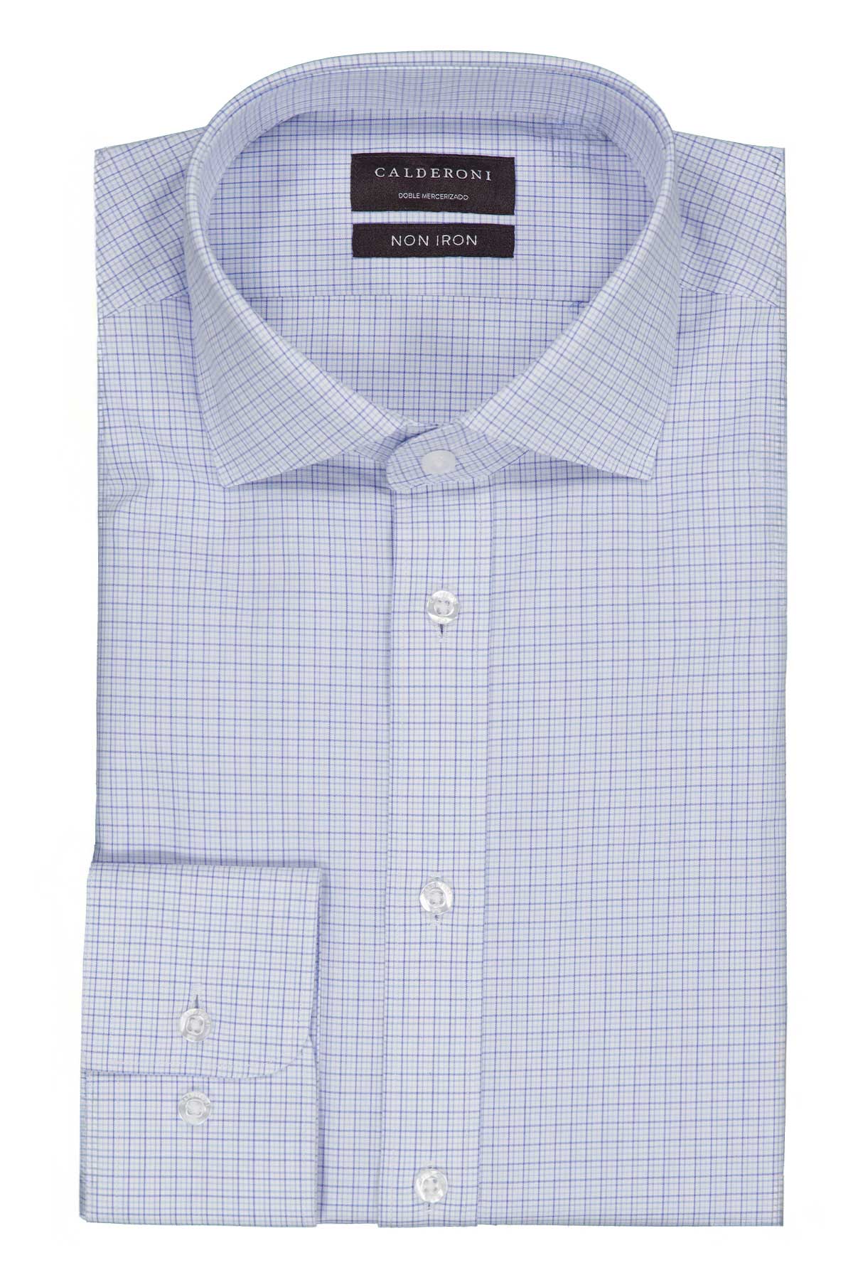 Camisa Formal NON IRON Calderoni Azul Contemporary Fit