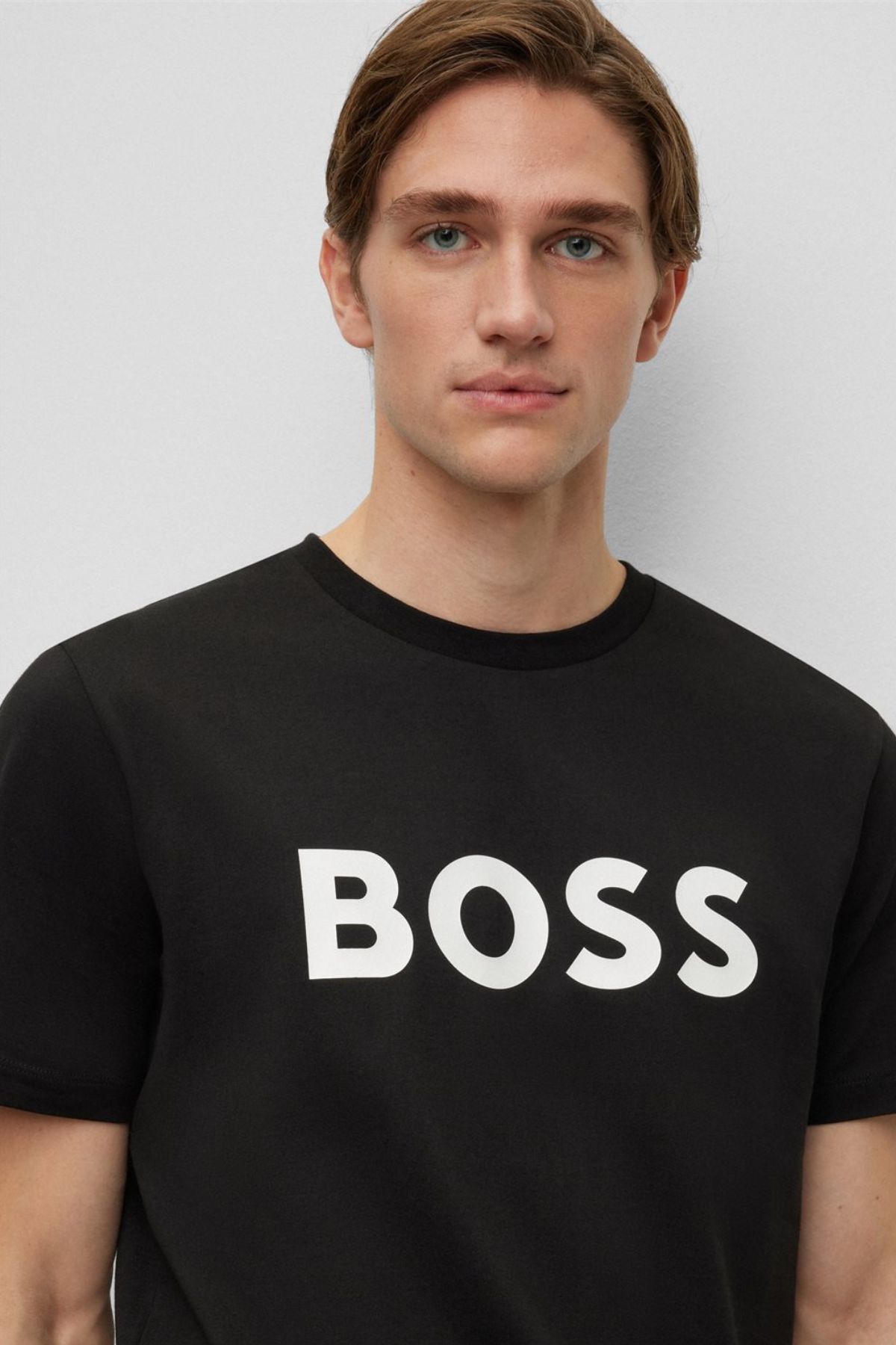 Playera Boss Casual Negra Regular fit