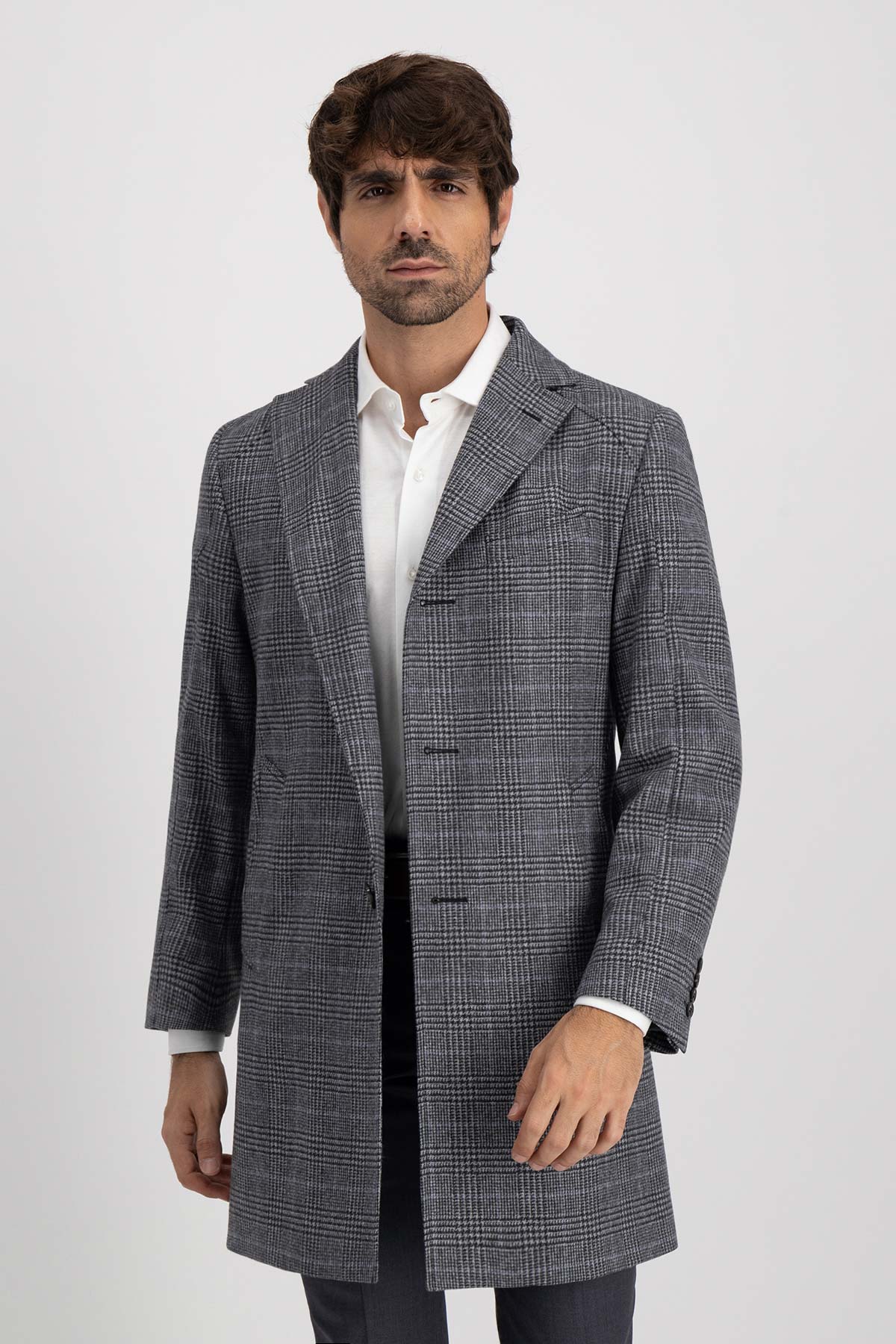 Comprar abrigo gris hombre, estilo ingles. Oxford coat modern navy