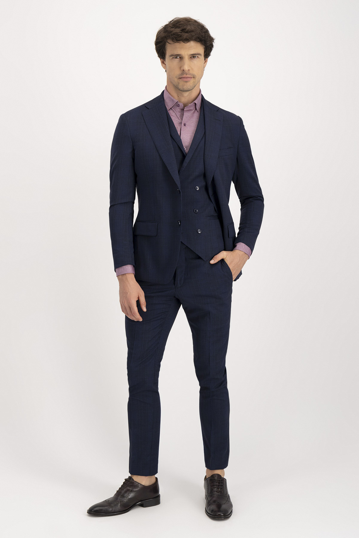 Traje Trío Roberts Azul Marino Slim Fit