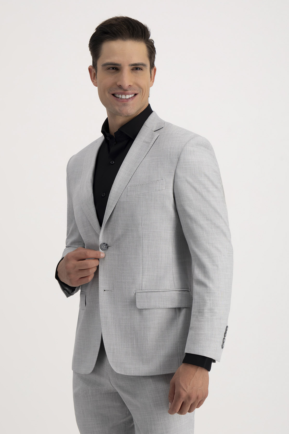 Traje Trío Roberts Red Gris Claro Slim Fit