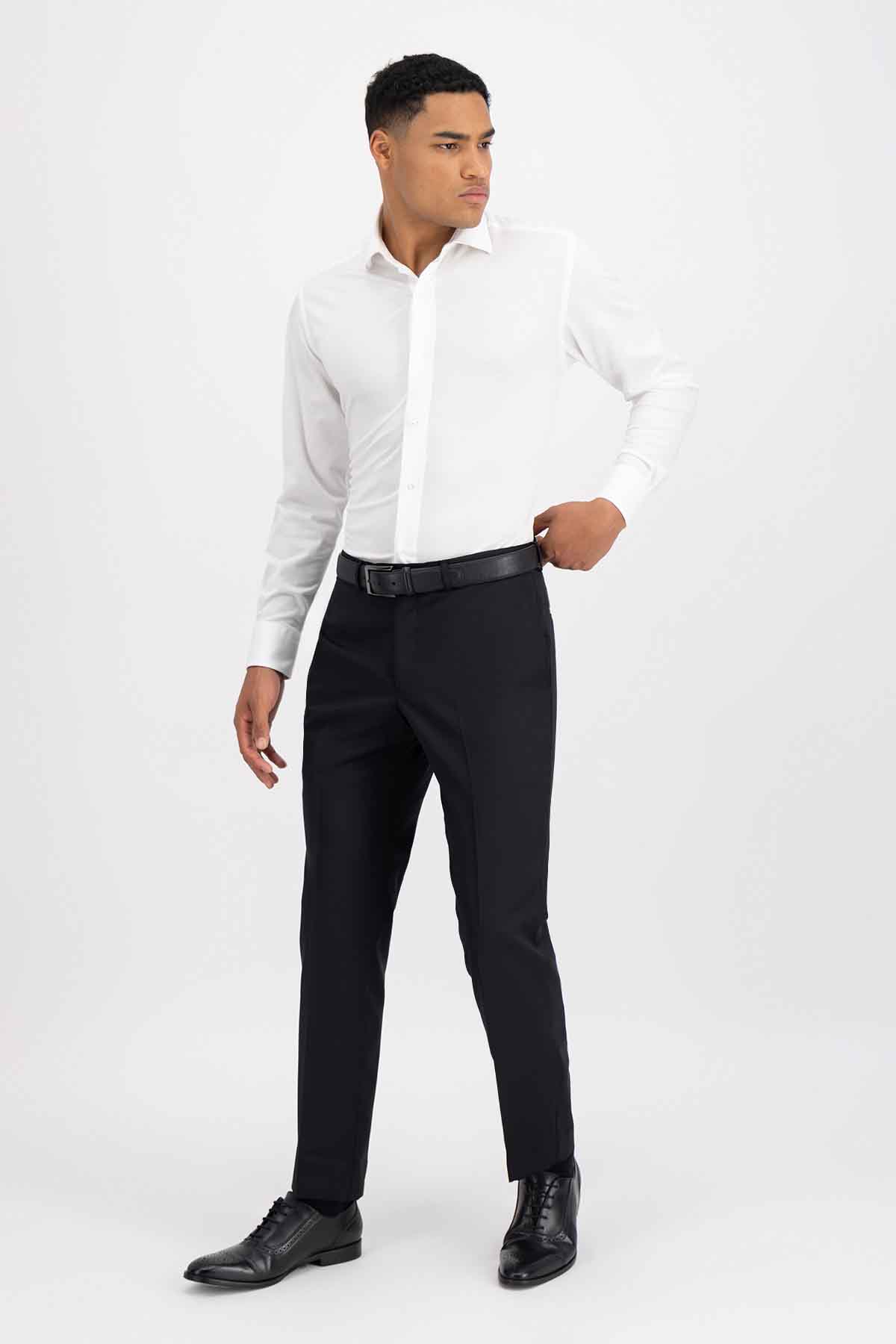 Pantalón Formal Calderoni Color negro Contemporary fit