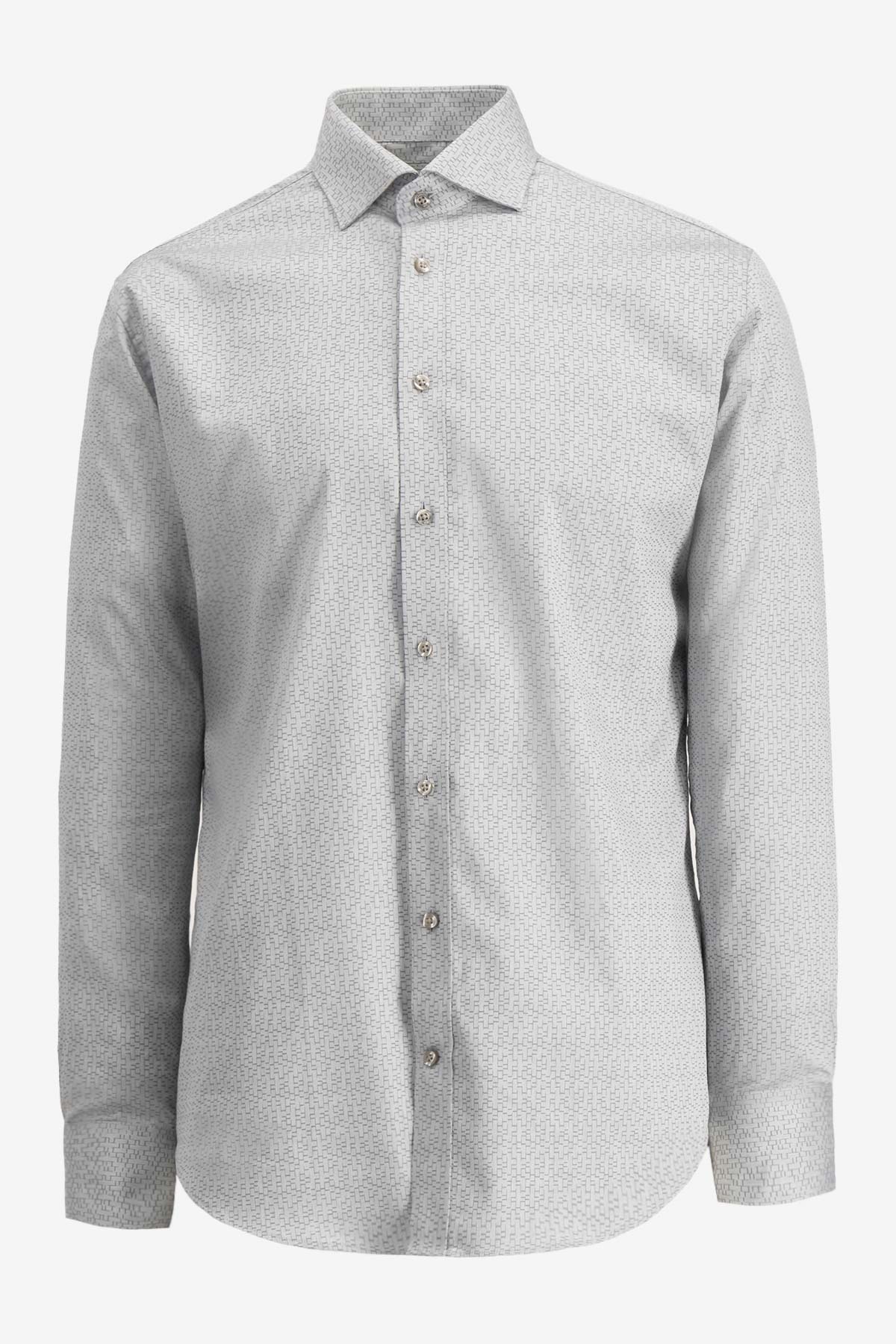 Camisa Formal Protein Silk Contemporary Fit Gris