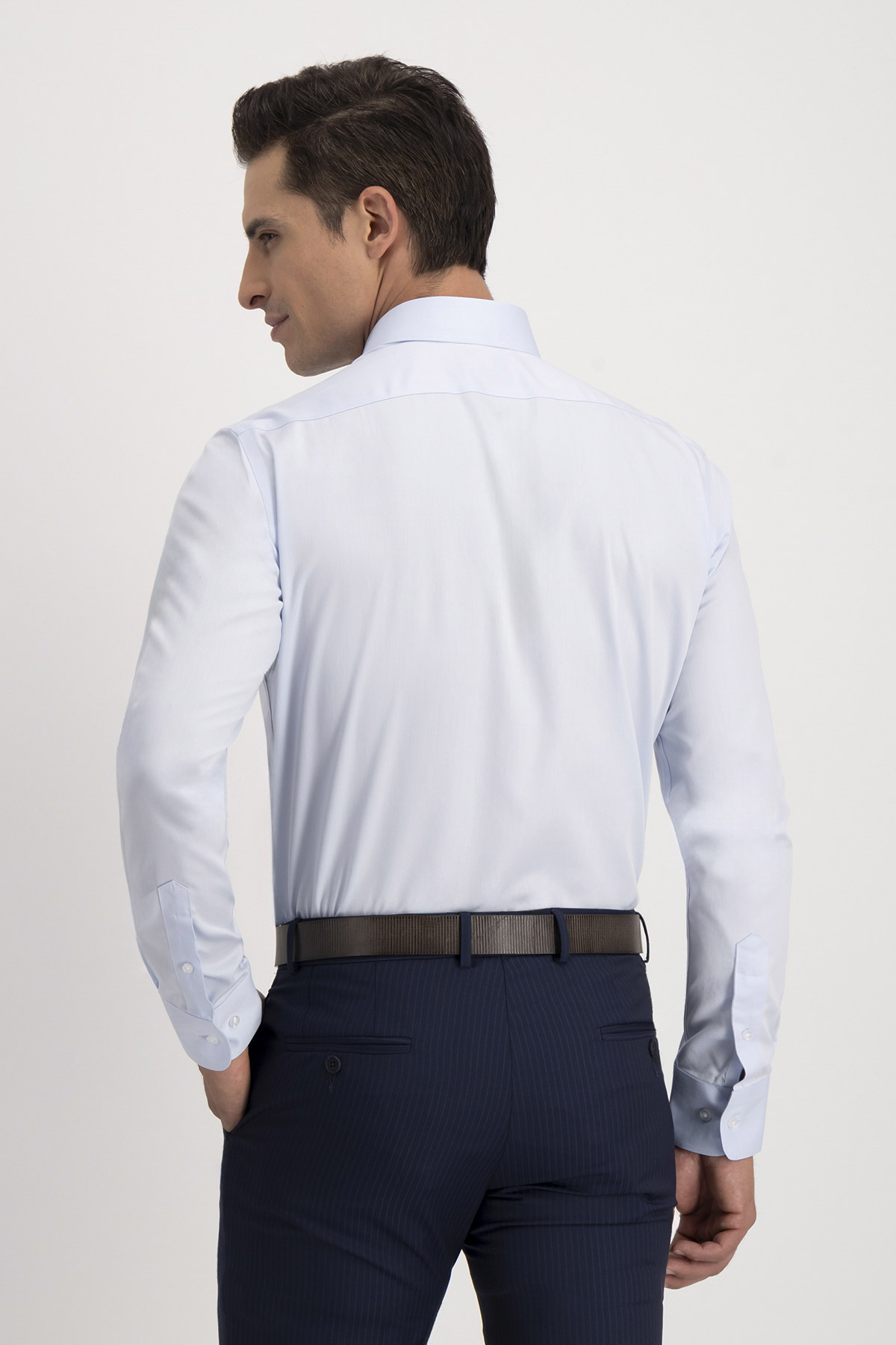 Camisa Formal NON IRON Calderoni Azul Contemporary Fit