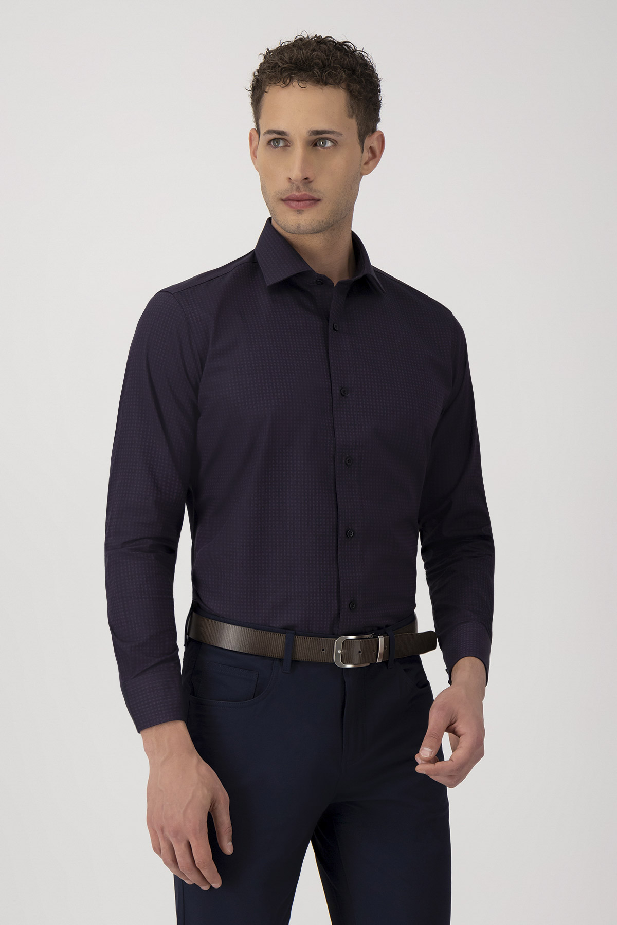 Camisa Formal Incanto Notturno Contemporary Fit Vino