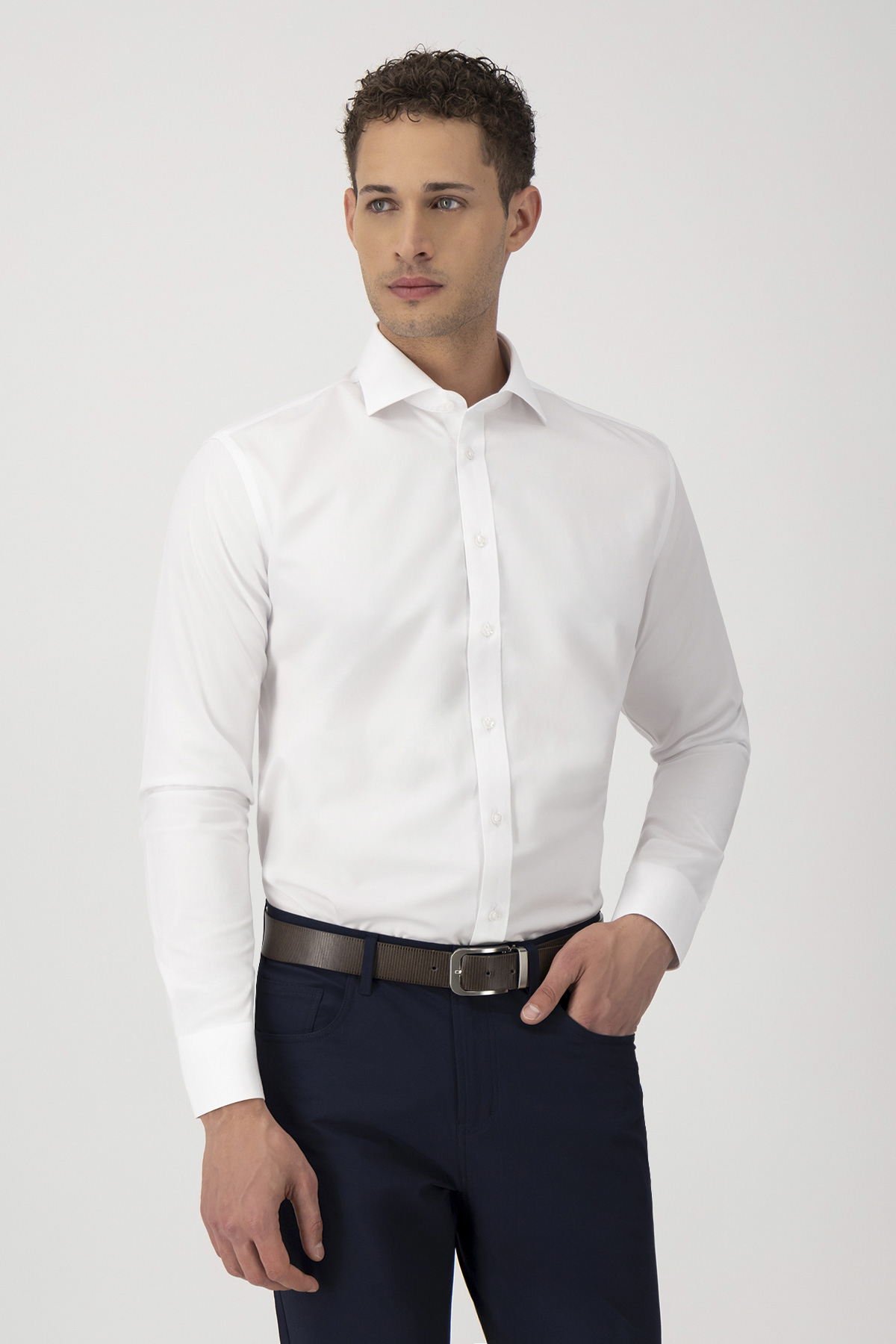 Camisa Formal NON IRON Calderoni Blanco Contemporary Fit