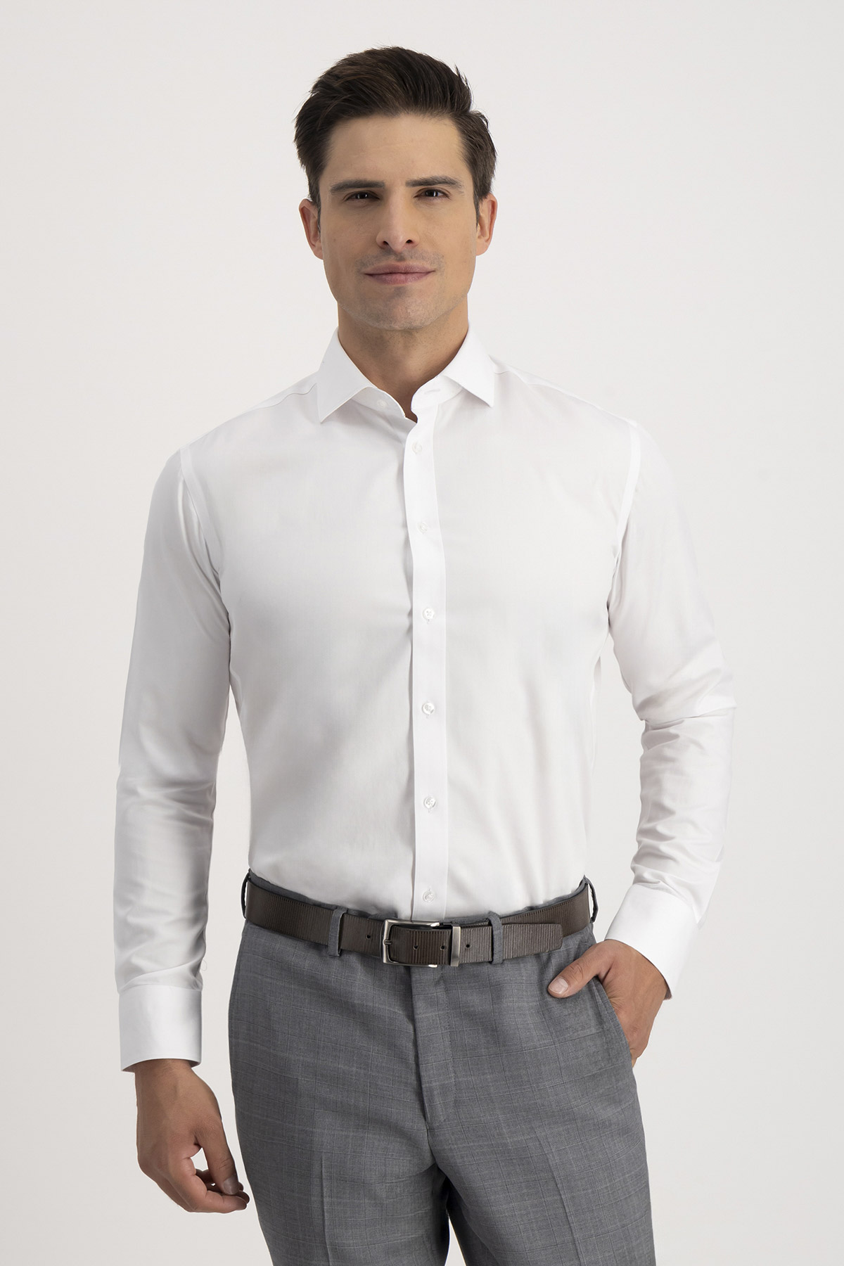 Camisa Formal NON IRON Calderoni Blanco Contemporary Fit