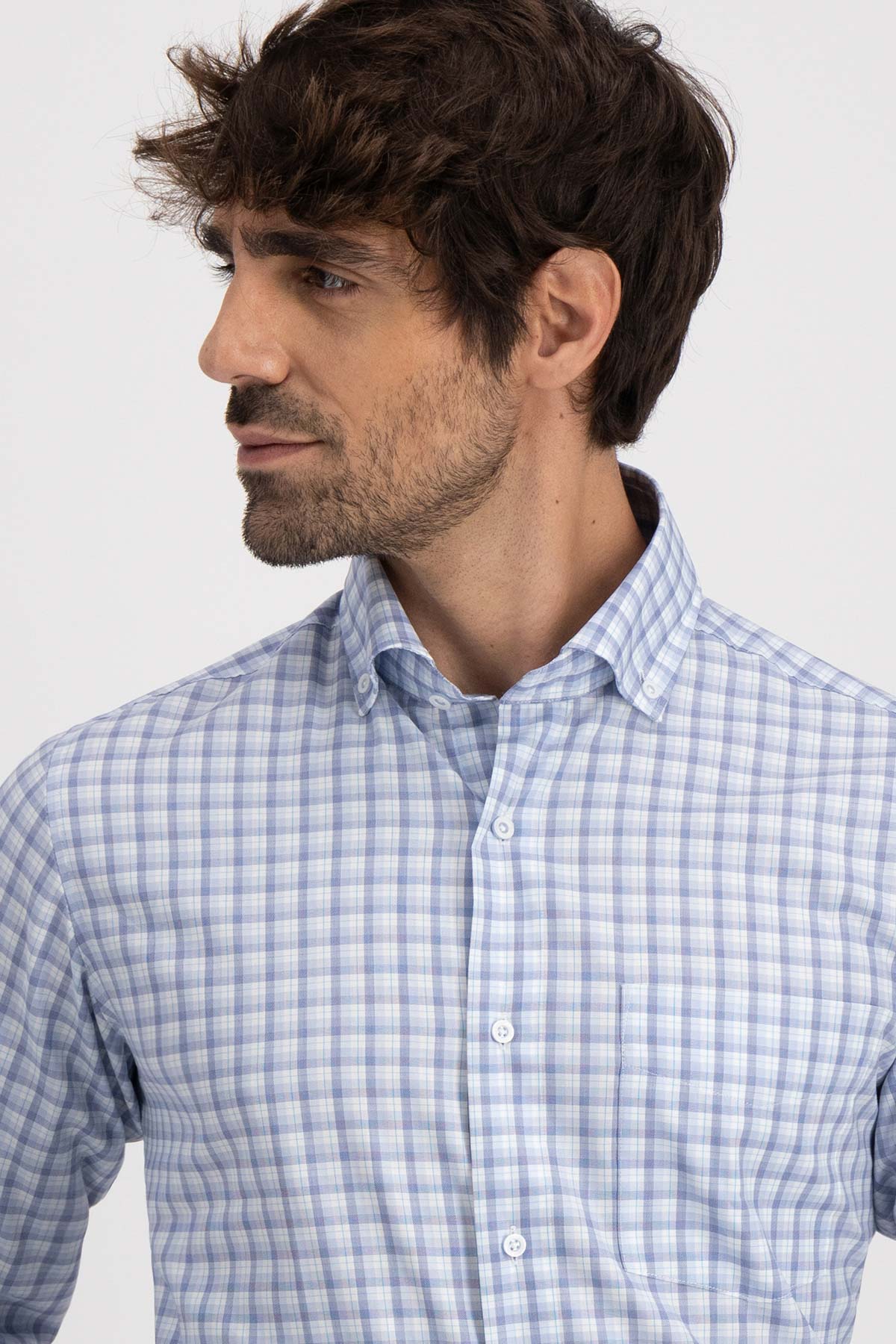 Camisa Casual Roberts SUPER TOUCH Azul Slim Fit