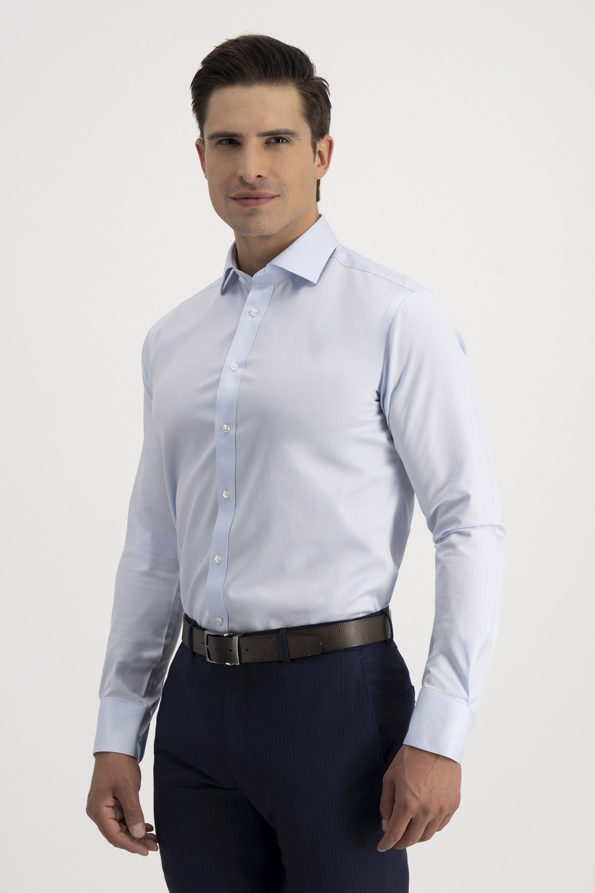 Camisa Formal NON IRON Calderoni Azul Contemporary Fit