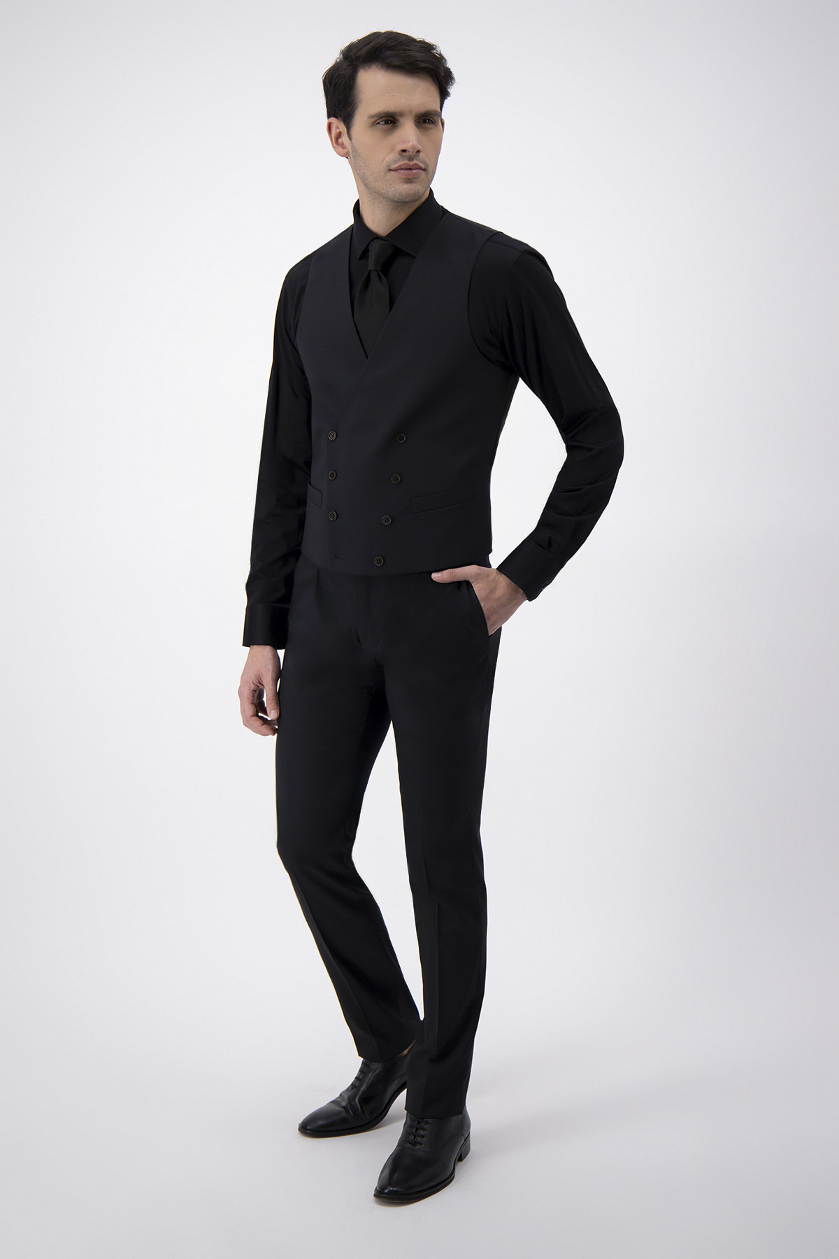 Traje Trío Calderoni Negro Slim Fit