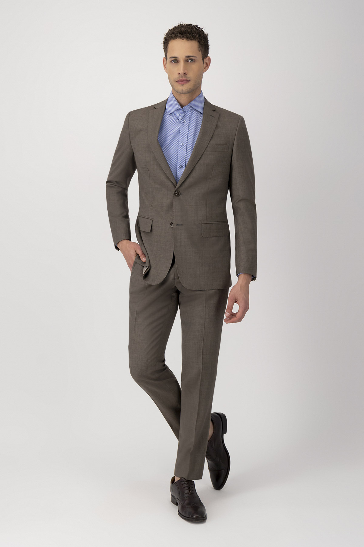 Traje Slim Fit Café Oscuro