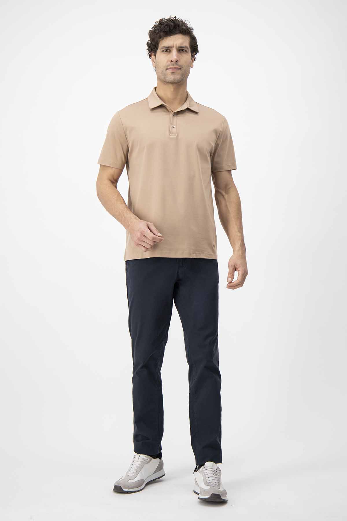 Polo Mercerized Cotton Calderoni Café Contemporary Fit